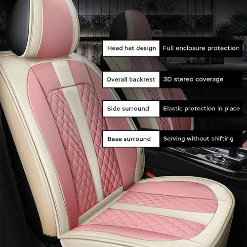 Vista 2 de Juego completo de fundas de asiento de automóvil para S1, protector de cuero impermeable, antideslizante, funda de cojín para vehículo, color beige