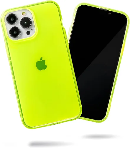 Vista 36 de SteepLab Neon Highlighter - Funda para iPhone 12 Pro Max, funda Grippy Jelly con bolsillos protectores de aire (amarillo neón llamativo)