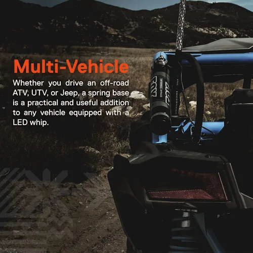 Vista 4 de True MODS - Base de montaje en resorte de luz LED resistente [acabado negro] [liberación rápida] [1/2 pulgada 20 hilos] para todoterreno, UTV, ATV