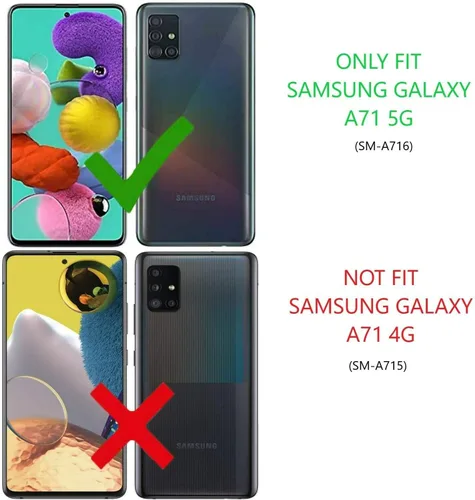 Vista 2 de Funda para Samsung Galaxy A71 5G (no compatible con A71 4G) de cuerpo completo, a prueba de golpes, con protector de pantalla integrado para niñas
