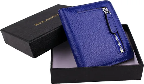 Vista 7 de Cartera de cuero genuino para mujer con bloqueo RFID