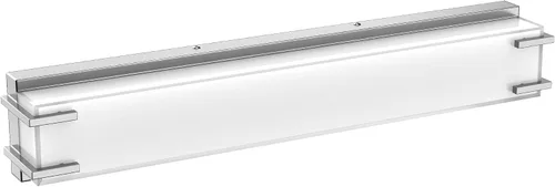 Vista 8 de Lámparas LED para baño sobre espejo, luz de tocador de 16 pulgadas con pantalla blanca lechosa, luz diurna 4000K, acabado cromado, barra de baño