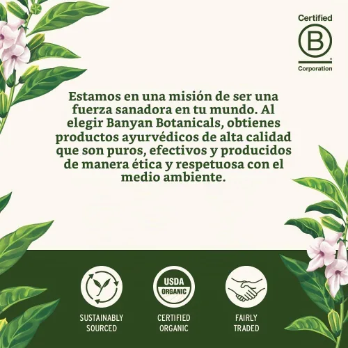 Vista 8 de Banyan Botanicals Brahmi/Gotu Kola Tablets - USDA Organic - 90 tabletas - Centella asiática - Apoya la concentración, el estado de alerta y un