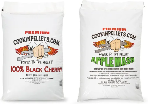 Vista 19 de CookinPellets Pellets de Madera Dura Natural de Manzana Premium y Arce Duro, Humo Dulce Ligero para Parrilla BBQ y Ahumador de Pellets, Bolsa de 40