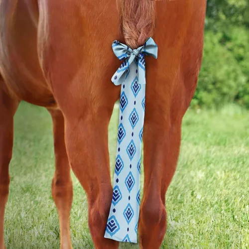 Vista 16 de Harrison Howard Protector de cola elástico, protección transpirable de cola de caballo, diseño deslizante, correas de cierre de 2 hebras, 22 Azul