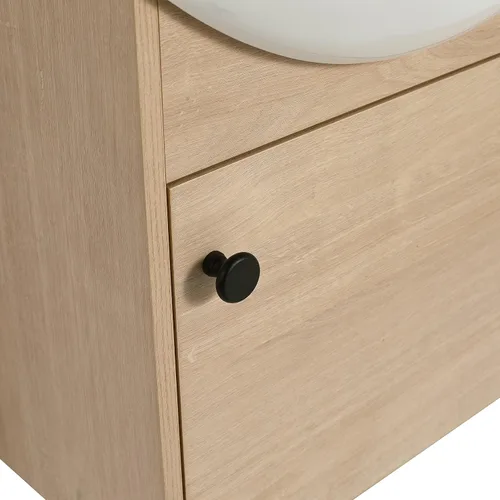 Vista 7 de Vanidad de baño de 18 pulgadas con fregadero, tocador flotante de 18 pulgadas para espacios pequeños, moderno combo de tocador de baño de un solo