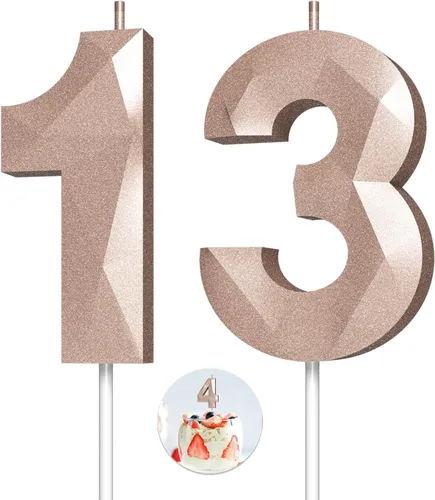 Vista 52 de Velas de cumpleaños con números (0 velas negras), forma de diamante 3D, decoración de pastel de feliz cumpleaños para niños y hombres, cumpleaños