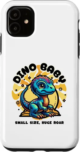 Vista 8 de Cute Dino Baby Cartoon Illustration for Kids Case for iPhone 17