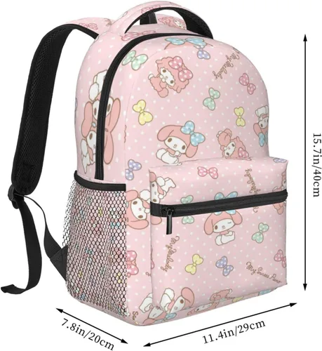 Vista 2 de UNIOND Mochila Kawaii para niñas de 17 pulgadas, mochila de estudiante impresa en 3D, linda mochila informal ligera de viaje, Mochila informal2