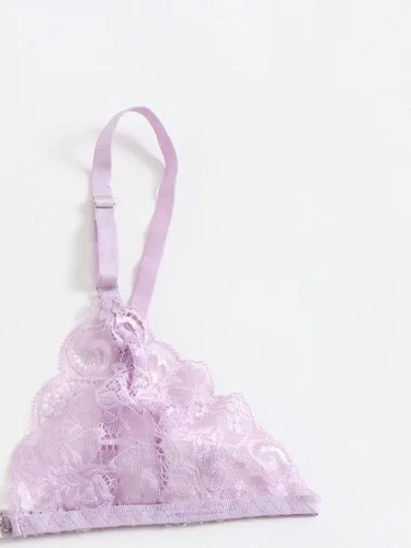 Vista 3 de WDIRARA - Conjunto de lencería para mujer, 3 piezas, malla floral