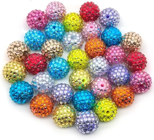 Vista 11 de Cuentas de diamantes de imitación de colores de 0.78 pulgadas, 0.63 pulgadas, 0.55 pulgadas, 0.394 pulgadas, 0.394 pulgadas, 0.394 pulgadas, 0.394