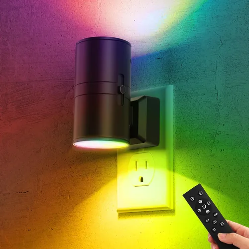 Vista 22 de Briignite - Luces nocturnas led enchufables, 3CCT, sensor de anochecer a amanecer, de 3000 K, regulable para pasillo, dormitorio, escalera, paquete