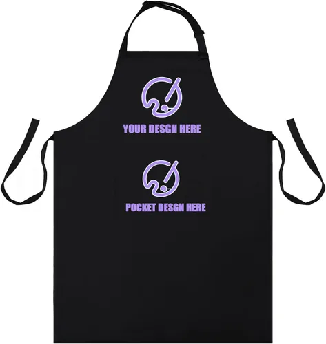 Vista 25 de BeautyWill Delantal personalizado personalizado para hombres y mujeres, delantales de cocina personalizados con bolsillos, nombre, texto, logotipo