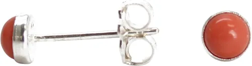 Vista 15 de Pendientes de tuerca con piedras preciosas para mujeres y niñas, 4 mm redondos, bisel de plata de ley 925