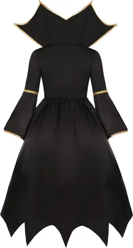 Vista 2 de Dormstop Disfraz de vampiro para niña, vestido de Halloween para fiesta de disfraces