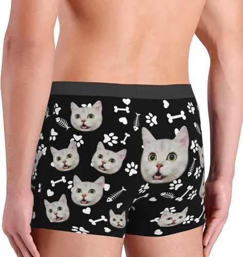 Vista 3 de Nsipan Ropa interior personalizada para hombres, calzoncillos tipo bóxer para novio, marido