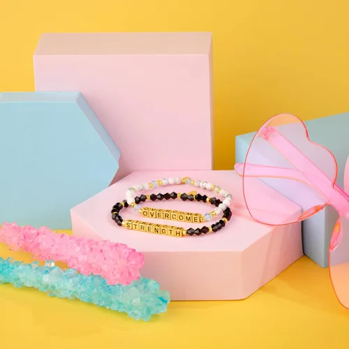 Vista 5 de INSPIRED VOICES Pulseras inspiradoras para mujer, pulseras motivacionales, joyas inspiradoras, pulseras elásticas con cuentas y regalos de aliento