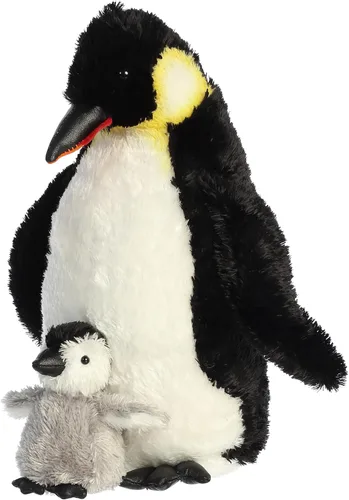Vista 2 de Aurora World pingüino emperador con bebé, 12 pulgadas