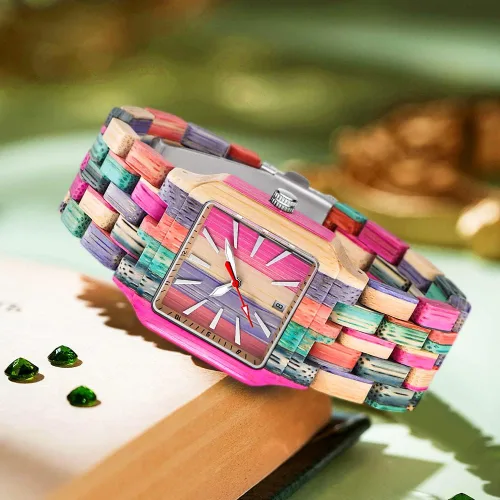 Vista 48 de Dentily Relojes de madera natural para mujer, reloj de cuarzo hecho a mano, reloj de pulsera único deportivo para mujer