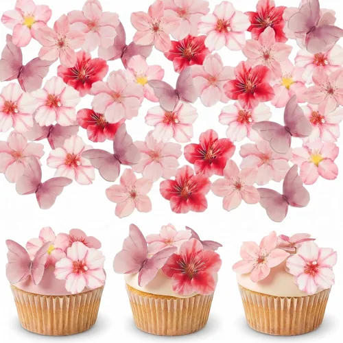 Vista 13 de 80 piezas comestibles de papel de oblea para decoración de pasteles
