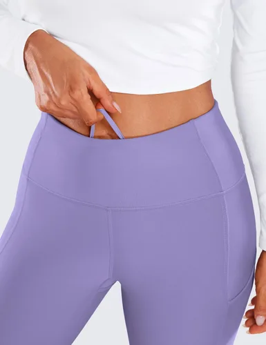 Vista 3 de CRZ YOGA Leggings con Forro Polar con Bolsillos 28'' - Térmicos Casuales de Descanso Entrenamiento para Mujeres Yoga Pantalones de Longitud Completa