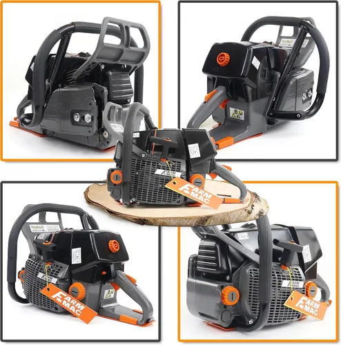 Vista 4 de Motor de motosierra a gas F660V 92cc versión de gama alta, 5.2KW 7HP con bujía NGK, carburador Walbr, apto para barra de 25/28/36/42 pulgadas, apto