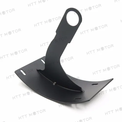 Vista 3 de MT360-010-M Soporte de placa de matrícula curvada negra Soporte de etiqueta de montaje compatible con eje de 1 pulgada