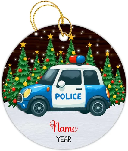 Vista 15 de Adorno de Navidad de ambulancia 2023, adorno de ambulancia personalizado con nombre y año, adorno paramédico personalizado, decoración colgante