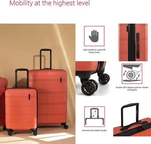 Vista 3 de BUGATTI Swiss Mobility - Colección LAX - Lado rígido - ABS, Coral