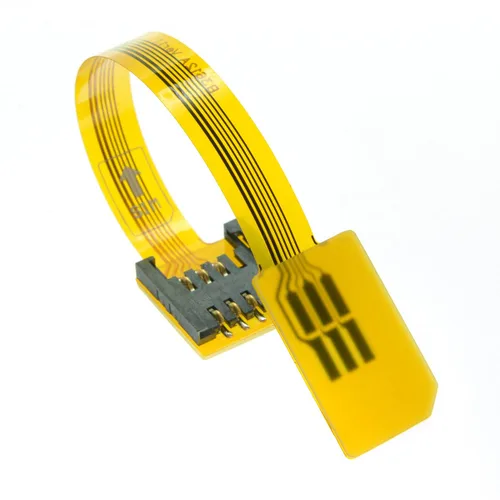 Vista 3 de cablecc GSM CDMA estándar UIM SIM Card Kit macho a hembra extensión suave plana FPC cable extensor 3.9 in