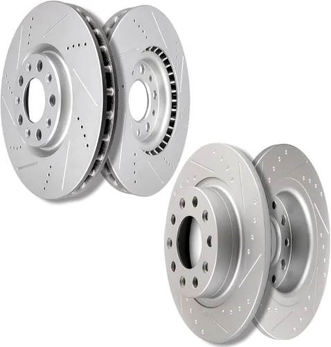 Vista 12 de SCITOO Rotores de freno trasero para Honda para CR-V 2002-2004 Frenos de disco perforados y ranurados Rotores de reemplazo: 31304