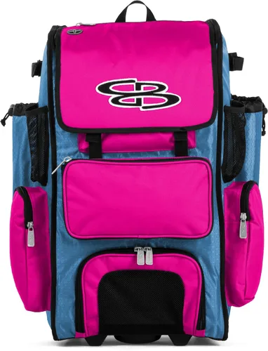 Vista 23 de Boombah Rolling Superpack - Bolsa para equipo de béisbol/sóftbol, varios colores, mango telescópico y capacidad para 4 murciélagos, versión