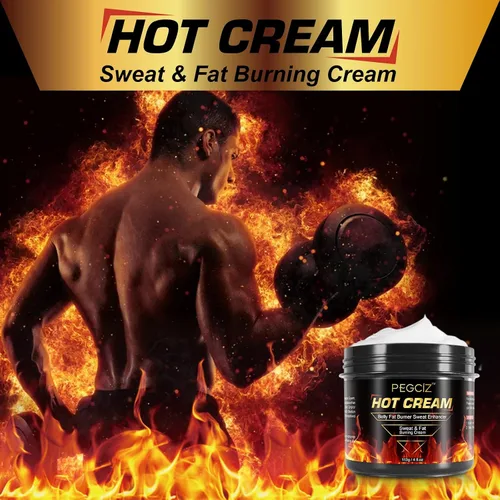 Vista 3 de Crema de sudor caliente, crema quemadora de grasa para vientre, crema natural potenciadora del sudor para hombres y mujeres, crema de entrenamiento