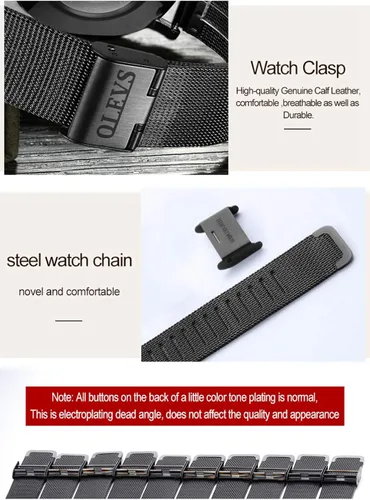 Vista 5 de OLEVS Relojes económicos para mujer, reloj analógico de cuarzo para negocios, de acero inoxidable, clásico, impermeable, reloj de pulsera único