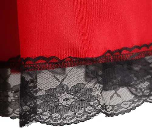 Vista 6 de Vestido kimono de anime ninja para Halloween, disfraz de cosplay, disfraz de uniforme para mujer, color rojo