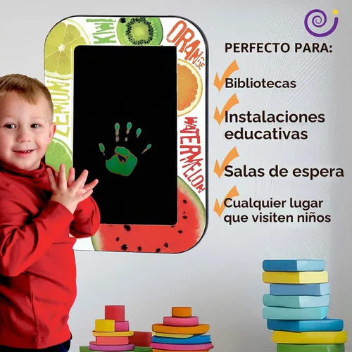 Vista 4 de Panel de manos mágicas, actividad de pared sensible al calor que cambia de color, interactivo preescolar, 22 x 1.25 x 15 pulgadas (20-MGC-009)