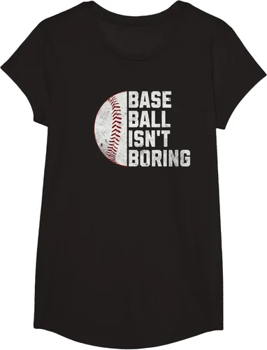 Vista 5 de Camiseta Baseball Isn't Boring, Negro
