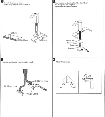 Vista 7 de aquo Grifo de baño – Grifo de fregadero de 7 pulgadas de altura que se adapta a una variedad de fregaderos de baño, evita problemas de fugas