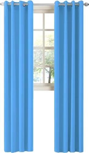 Vista 88 de LA PALMA Cortinas opacas con aislamiento térmico y ojales, para sala de estar, dormitorio, paquete de 2 paneles