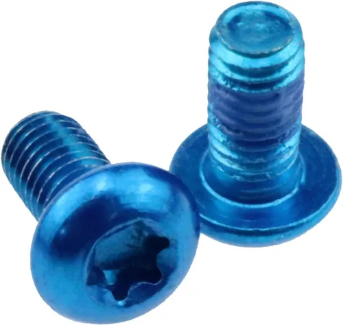 Vista 4 de Tornillo Rotor de freno de disco de bicicleta Tornillo de rotor de bicicleta M5x10mm para bicicleta de carretera Bicicleta de montaña (azul) 24pcs