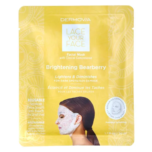 Vista 14 de Máscara facial Lace Your Face de compresión, como se ve en el programa Shark Tank, algodón biodegradable reutilizable, cuidado de la piel, Péptidos