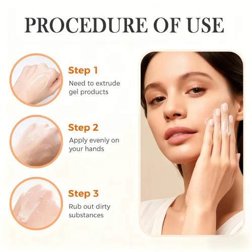 Vista 7 de Gel exfoliante naranja para cara y cuerpo, exfoliante 2025, limpieza profunda de los poros, elimina puntos negros e hidrata la piel, todo