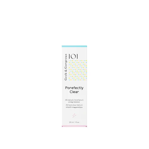 Vista 4 de Geek & Gorgeous Porefectly Clear – Exfoliante de gel ligero con 2% de ácido salicílico (BHA) y sarcosina – Ayuda a desatascar los poros y reducir
