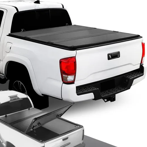 Vista 9 de DNA MOTORING TTC-HARD-054 - Cubierta rígida de tres pliegues para plataforma de camioneta, negro