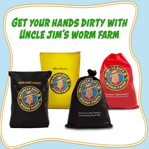 Vista 7 de Uncle Jim's Worm Farm Alimento orgánico para gusanos Suministro de alimentación de gusanos de 1 mes para meneadores rojos, gusanos de abono