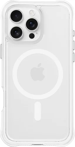 Vista 35 de ORNARTO Air Case para iPhone 16 Pro Max Transparente, Compatible con MagSafe, Funda de Protección contra Caídas de Grado Militar con Air-Pink Rosa