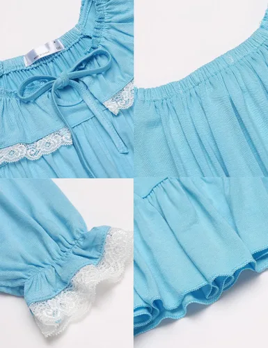 Vista 4 de Ekouaer Camisones suaves de princesa para dormir para niña