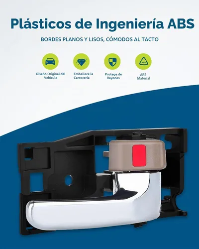 Vista 5 de LUJUNTEC Manijas interiores de puerta de repuesto para Toyota Avalon Beige (2 unidades)