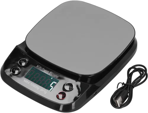 Vista 7 de BestAlice Báscula digital de cocina, báscula de alimentos multifunción de alta precisión, báscula digital eléctrica recargable por USB