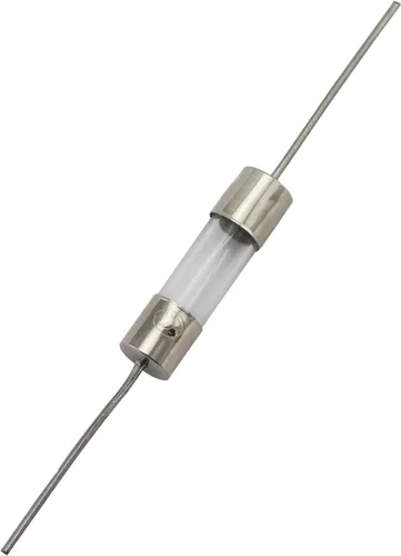 Vista 3 de Tegg 10 unids 0.197x0.787 in Cartucho de vidrio de plomo axial Fusible Resistor Seguro Tubo Fusible Recorte con Cable de plomo 2AMP